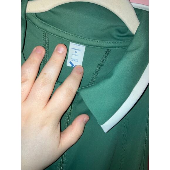 Old Navy green and white collard cropped top size medium - Picture 5 of 5